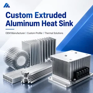 Custom Extruded Aluminum Heat Sink CNC Machined Anodized Aluminum Heatsink for LED Power Electronics OEM