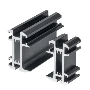 Custom Extruded Black Industrial Aluminum Extrusion Profiles