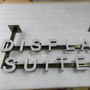 Custom Front Lit Metal Track Letter Sandblasted Acrylic LED Sign for Mall Building Displays