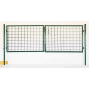 Custom Green Outdoor Garden Gate Metal Frame Wire Mesh Garden Side Gate Backyard Fencing Garden Gate with Safety Lock