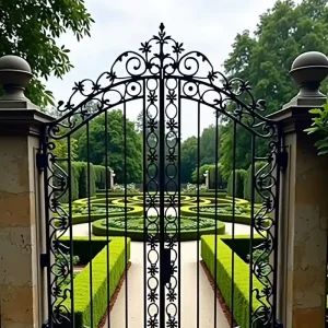 Custom Hand-Forged Wrought Iron Entrance Gates
