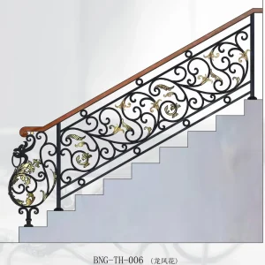Custom Handmade Forged Iron Handrails High End Contemporary Design Paintable 5 Year Warranty Stairs Easy Installation Balcony