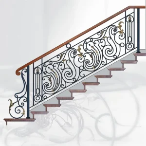 Custom Handmade Forged Iron Handrails High End Contemporary Design for Stairs Easy Installation Balcony Villa Hotel Apartment