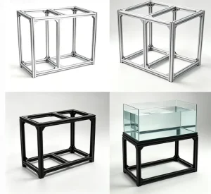 Custom Heavy Duty 4040 T slot Aluminum Profile Frame Fish Tank Stand Durable Adjustable Aluminum Extrusion Aquarium Rack