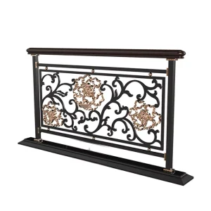 Custom Installation Villa Aluminum Art Stair Railings Guardrails Carved Handrails European Style Carved Fencing Modern