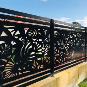 Custom Laser Cut Villa Fence Panel Stainless Steel Aluminum Iron Balcony Stair Railing Outdoor Privacy Security Guardrail