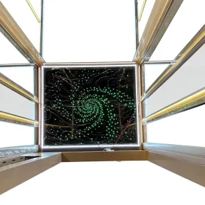 Custom Light Luxury Villa Elevator Ceiling Metal Cabin Top Decoration