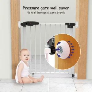 Custom Logo Retractable Multifunction Baby Gate Wall Protector Pressure Saver Pad for Child Safety in Kitchen