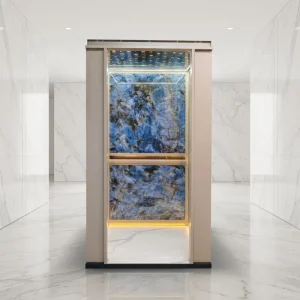 Custom Made Modern Metal Villa Elevator Parts Cabin with LED Lighting Pre-assembled Full Set for High-end Residential