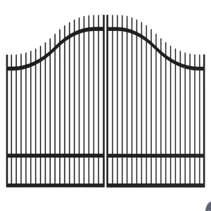 Custom Made Vintage Wrought Iron Main Gate