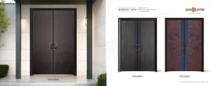 Custom Metal Entry Door Reddish Copper Soundproof Thermal Custom Size Available DDN 8022 China Factory