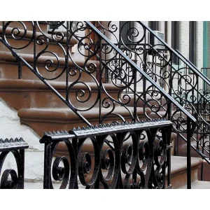 Custom Metal Handrail Wrought Iron Staircase and Balcony Railing