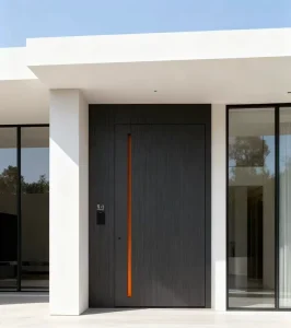 Custom Minimalist Design Aluminum Fireproof Commercial Doors for Villa Apartment Entrance Pivot Doors
