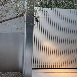 Custom Modern Design White Aluminum Privacy Fence Panels 6 Feet Powder-Coated Vertical Slat Garden Fencing