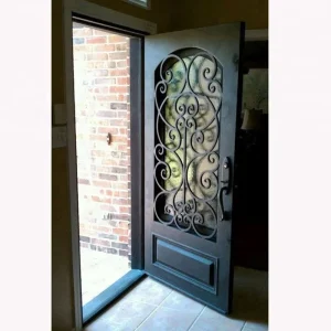 Custom Modern Iron Safety Door Design in Metal Heavy Duty for Residential Villa & Commercial Building