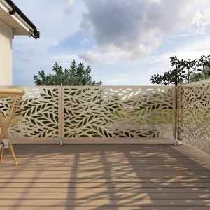 Custom Modern Stainless Steel Laser Cut Water Rust Resistant Stair Railing Fences Easy to Install CNC Perforated Sheet Garden