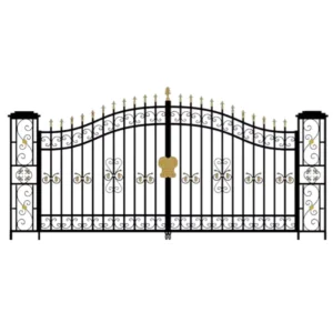 Custom Outdoor Metal Fence Panels and High Security Gates with Rodent Proof Design for Large Doors