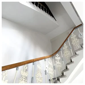 Custom Pattern Wrought Iron Roof Railing for Flat Roof, Metal Anti Fall Safety Guardrail for Building