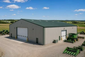 Custom Prefabricated Steel Farmhouse Agricultural Storage Building for Tractor Garage and Machinery Shed