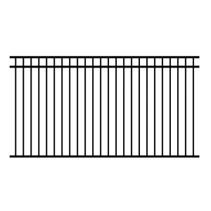 Custom Residential Black Steel Picket Decorative Wrought Iron Fence Panels