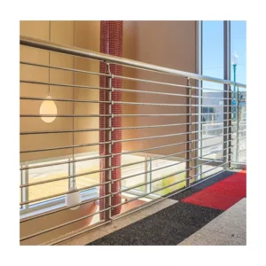 Custom Rod Bar Railing Stainless Steel Vertical Rods Solid Brass Top Rail Staircase Balcony Guardrail System Railing