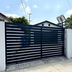 Custom Security Modern Motorized Aluminum Sliding Driveway Gate