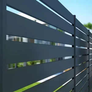 Custom Size 6ft Longlife Powder Coated Aluminum Alloy Privacy Fence for Houses with 3D Design ODM OEM