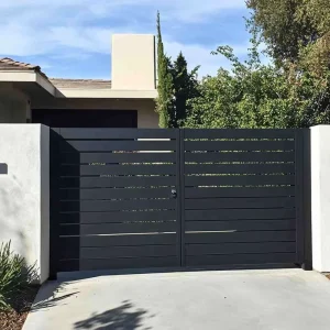 Custom-Size Aluminum Alloy Exterior Security Gate Door Modern Design ISO9001 CE