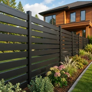 Custom Size Aluminum Privacy Fence Panels Powder Coated Finish Garden Backyard Residential Boundary