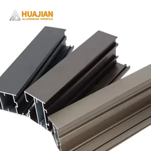 Custom Size Aluminum Window Profile Powder Sprayed Surface Aluminium Extruded Door Frame Profiles