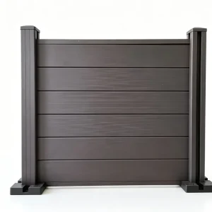 Custom Size Black Aluminum Fence Column With Square Base Plate For Garden