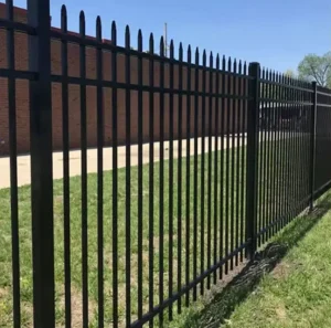 Custom Size Villa Spear Tubular Fence and Gate Aluminum Welding Steel Matting Fence Black Aluminum Garden Fence