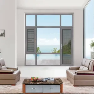 Custom Soundproof Windproof Modern Design Casement Fixed Windows Black UPVC Sliding Window for Hotel & Living Room