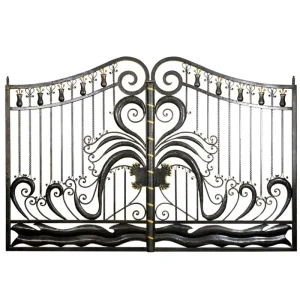 Custom Stainless Steel Sliding Driveway Gates for European Villa Gardens