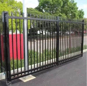 Custom Steel Fence Panel 6 ft Outdoor Black Powder Coated Galvanized Steel Easily Assembled 6×8 Picket Fence
