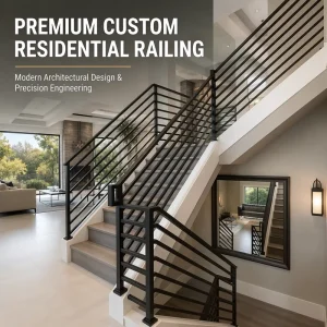 Custom Wrought Iron Wall Handrail Simple Metal Stair Railing Corrimao De Parede De Ferro Forjado Balcony Guardrail for House