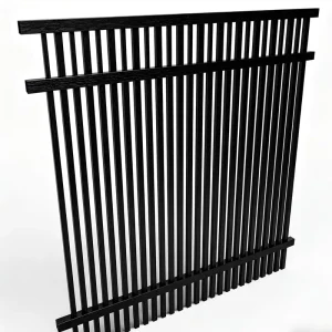 Customizable 6-Foot Powder-Coated Aluminum Security Fence with Modern Decorative Slat Design for Balconies