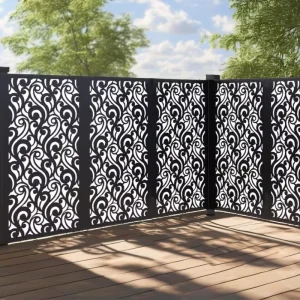 Customizable Aluminum Alloy Fence Railing Outdoor Deck Stairs Balcony Swimming Deck Handrails Balustrades