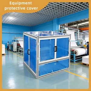 Customizable Blue Equipment Protective Housing with Aluminum Extrusion Frame for Food and Beverage Machinery