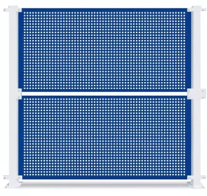 Customizable Blue Perforated Metal Fence Galvanized Steel ISO Certified for Construction Site