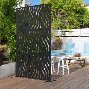 Customizable Decorative Laser Cut Metal Screen Room Divider Art Style Outdoor Living Room Partition Panels