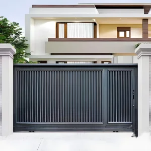 Customizable Double Swing Aluminum Gates Villa Garden Entrance Sliding