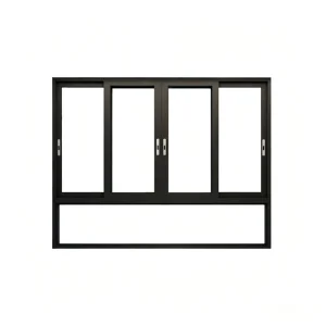 Customizable Modern Aluminum Alloy 90 series Three track Sliding Windows Stainless Steel Screen Mesh Eco friendly