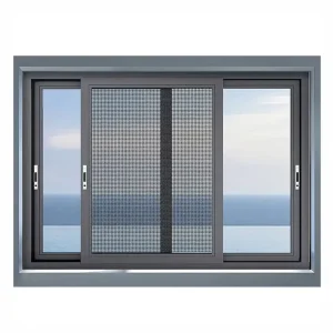 Customizable Modern Design Aluminium Alloy Windows and Door Double Glazed Sliding Window With Steel Mesh for House