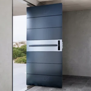 Customizable Modern Steel Pivot Door Aluminum Entry Metal Door For Villa Security Main Entrance House Door