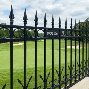Customized 6 Feet High-Security Anti-Climb Ornamental Temporary Farm Fence, Galvanized Steel Powder-Coated