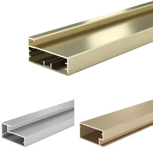 Customized Aluminum Alloy Extrusion Profiles 6000 Series Slim Profiles for Kitchen Cabinet Doors and Decorations