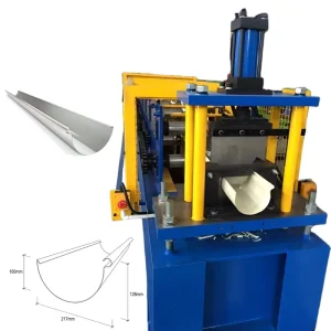 Customized Aluminum Color Steel Automatic Roof Half Round Rain Gutter Profile Roll Forming Making Machine