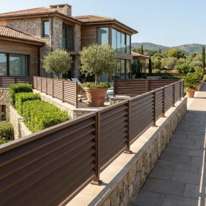 Customized Aluminum Traditional Garden Fence Panels Privacy Slat Fencing Outdoor Security Decorative Balcony Stair