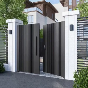 Customized Aluminum Vertical/Horizontal Privacy Slat Gate Door for Outdoor Yards